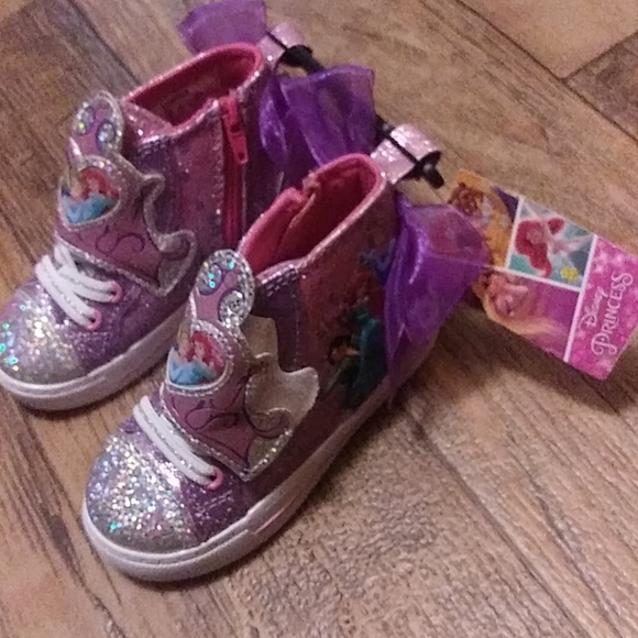 Disney Other - Disney princess zipper glitter new sneakers girls